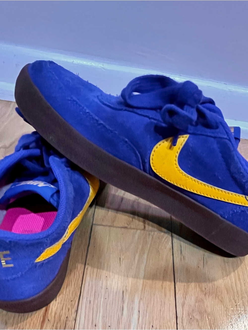 Nike big kids kill shot 2 HARD TO FIND!! Racer Blue & University Gold |Sz: 4.5Y| - Picture 3 of 9